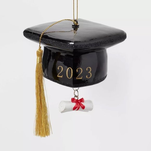 2023 Graduation Cap Glass Ornament Christmas Holiday by Target Wondershop - Picture 1 of 3